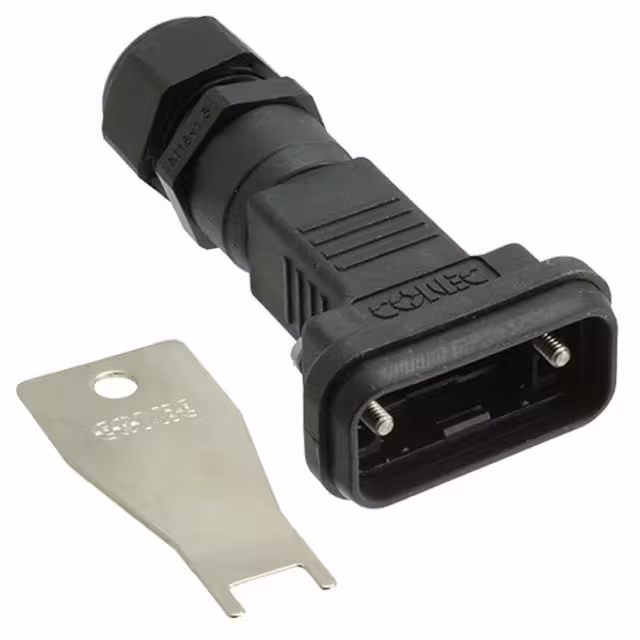 165X14869X Conec  Capots de connecteurs D-Sub en forme de D